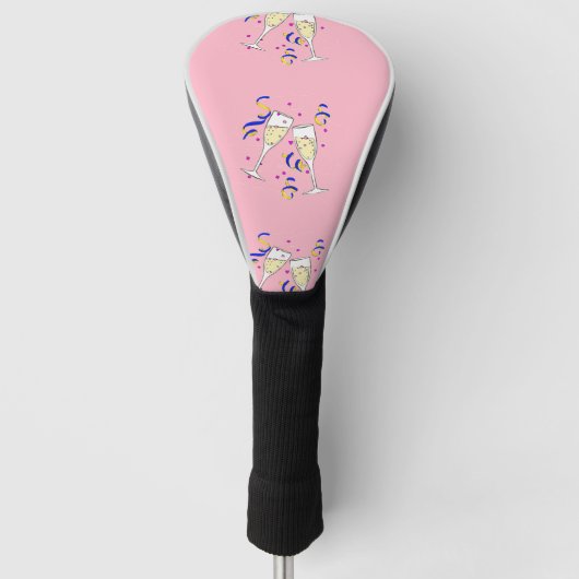 Gelbwein in Rosa Golf Headcover (Vorderseite)