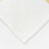 Gelbweiß mit blauem Blume-Muster Fleecedecke (Ecke)