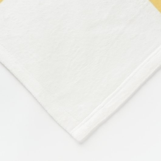 Gelbweiß mit blauem Blume-Muster Fleecedecke (Ecke)