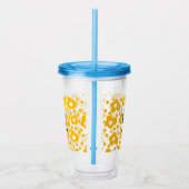 Gelbweiße Bläschen-Bläschen-Muster Acryltrinkbecher (Rechts)