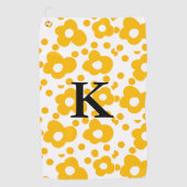 Gelbweiße Bläschen-Bläschen-Muster Golfhandtuch (Vorderseite)