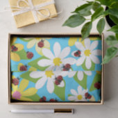 Gelbweiße Blume Roter Käfer Seidenpapier (Geschenk)