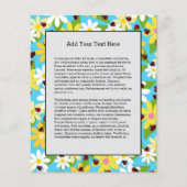 Gelbweiße Blume Roter Ladybug Käfer Flyer (Vorne)