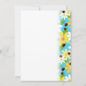 Gelbweiße Blume Roter Ladybug Käfer Save The Date (Vorderseite)