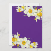 Gelbweiße Nadelöhre Lila Geburtstag Einladung (Rückseite)