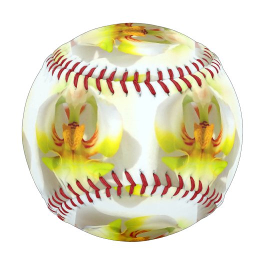 Gelbweiße Orchideen schließen Thunder_Cove Baseball (Vorderseite)