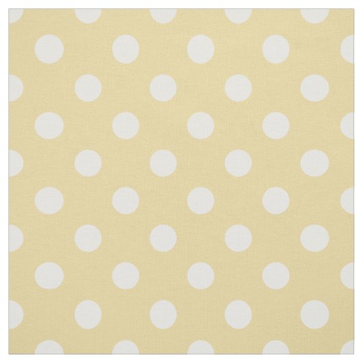 Gelbweiße Polka-Punkte Muster Stoff (Muster)