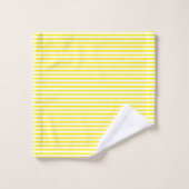 Gelbweiße Streifen Badhandtuch Set (Waschlappen)