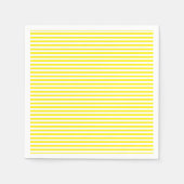 Gelbweiße Streifen Muster Party Serviette (Vorderseite)