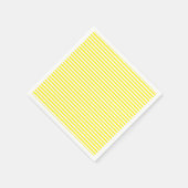 Gelbweiße Streifen Muster Party Serviette (Ecke)