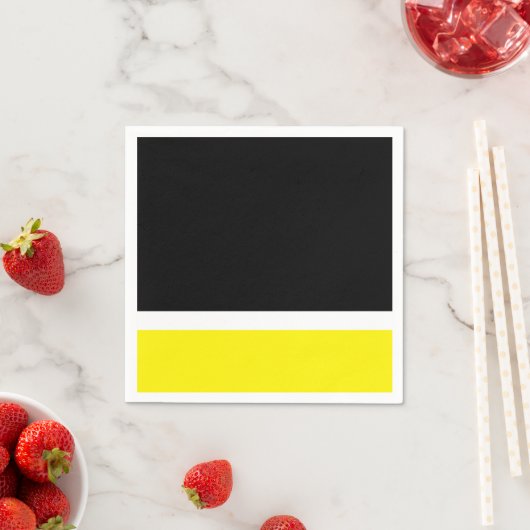 Gelbweißer Farbblock Serviette (Beispiel)