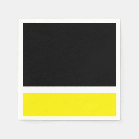 Gelbweißer Farbblock Serviette (Vorderseite)