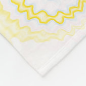 Gelbweißer Swirl gefärbte Krawatte Funky Retro Fleecedecke (Ecke)