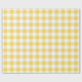 Gelbweißes Kariertes Muster Geschenkpapier (Flach)