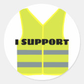 Gelbwesten Runder Aufkleber (Vorderseite)