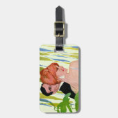 Geld auf ihrem Verstand Gepäckanhänger (Vorderseite vertikal)