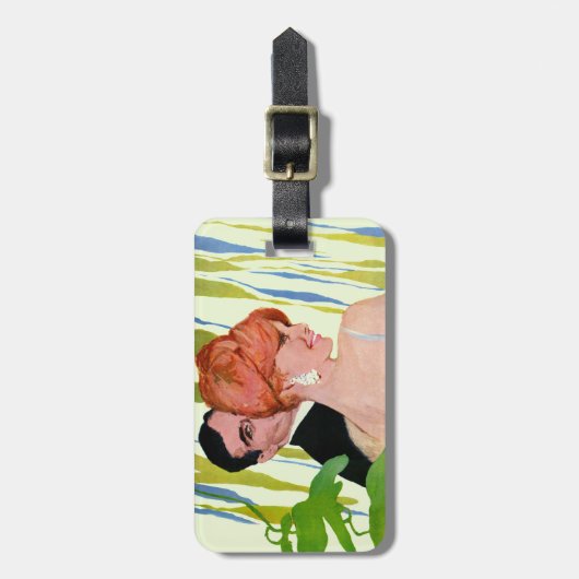 Geld auf ihrem Verstand Gepäckanhänger (Vorderseite vertikal)