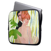 Geld auf ihrem Verstand Laptopschutzhülle (Vorderseite Links)