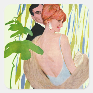 Geld auf ihrem Verstand Quadratischer Aufkleber