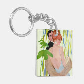 Geld auf ihrem Verstand Schlüsselanhänger (Vorderseite links)