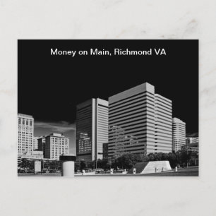 Geld auf Main, Richmond Virginia Postkarte
