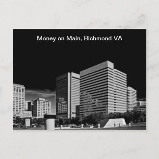 Geld auf Main, Richmond Virginia Postkarte