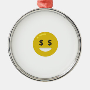 Geld-auge-Emoji Ornament Aus Metall