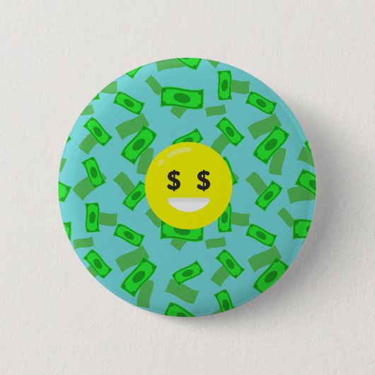 Geld-augen-Emoji Button (Vorderseite)