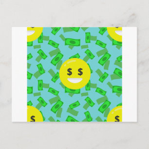 Geld-augen-Emoji Postkarte