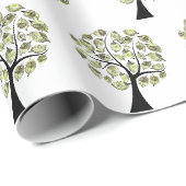 Geld Bäume auf Weiß Geschenkpapier (Rolleneckpunkt)