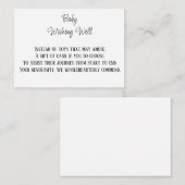 Geld-Beitrag-Baby wünscht gut Begleitkarte (Vorne/Hinten)