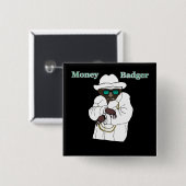 Geld-Dachs Button (Vorne & Hinten)