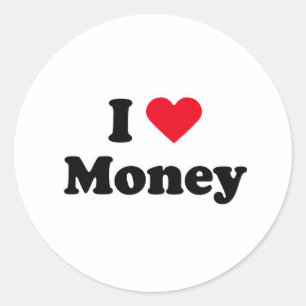 Geld der Liebe I Runder Aufkleber
