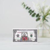 Geld die Wurzel alles Übels Visitenkarte (Stehend Vorderseite)