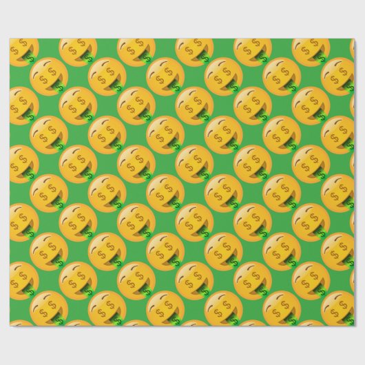 Geld Emoji Geschenkpapier (Flach)
