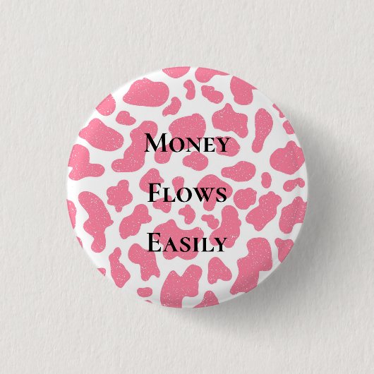 Geld fließt leicht Geld Affirmation Manifestation Button (Vorderseite)