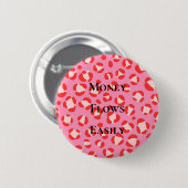 Geld fließt leicht Geld-Affirmation Manifestation Button (Vorne & Hinten)