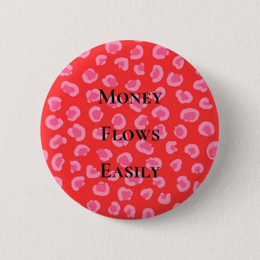 Geld fließt leicht Geld Affirmation Manifestation Button (Vorderseite)