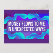 Geld fließt zu mir Geld, das ich als Anleihekonzep Postkarte (Vorderseite)