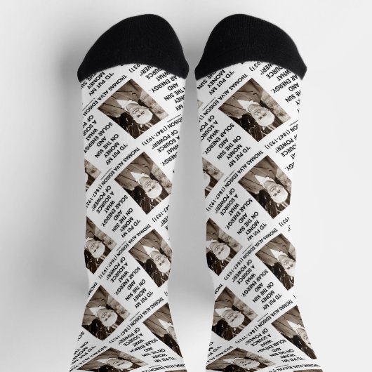 Geld für den Sun Solar Energy Power Edison Qte Socken (Oben)