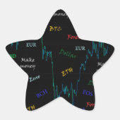 Geld für Devisen verdienen Stern-Aufkleber (Vorderseite)