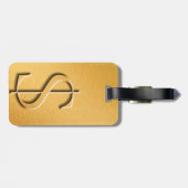Geld-Gepäckanhänger mit Lederband Gepäckanhänger (Rückseite horizontal)