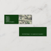 Geld-/Geschäfts-Visitenkarten Mini Visitenkarte (Vorne/Hinten)