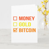 Geld, Gold oder Bitcoin Karte (Gelbe Blume)