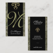 Geld-Grün des Monogramm-311-Marley Visitenkarte (Vorne/Hinten)