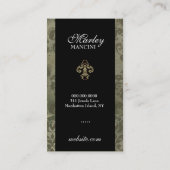 Geld-Grün des Monogramm-311-Marley Visitenkarte (Rückseite)