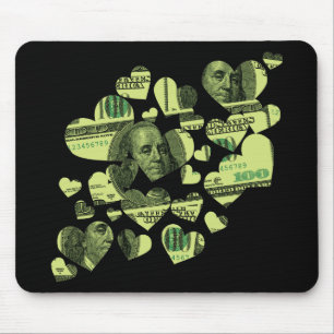Geld Herz Mousepad