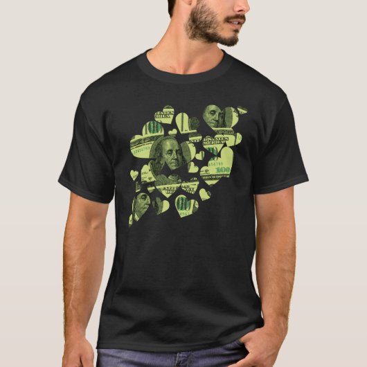 Geld Herz T-Shirt (Vorderseite)