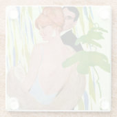 Geld im Kopf Glasuntersetzer (Rückseite)