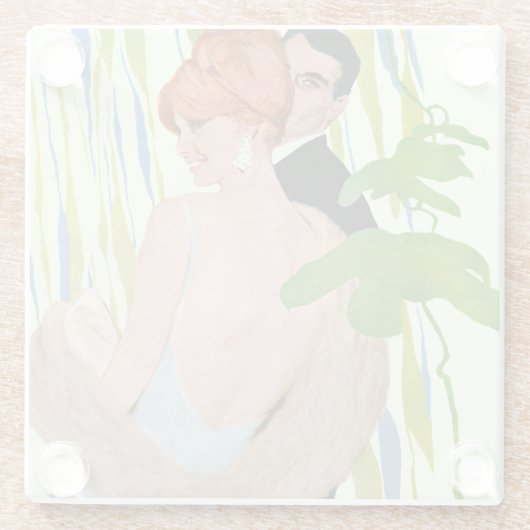 Geld im Kopf Glasuntersetzer (Rückseite)